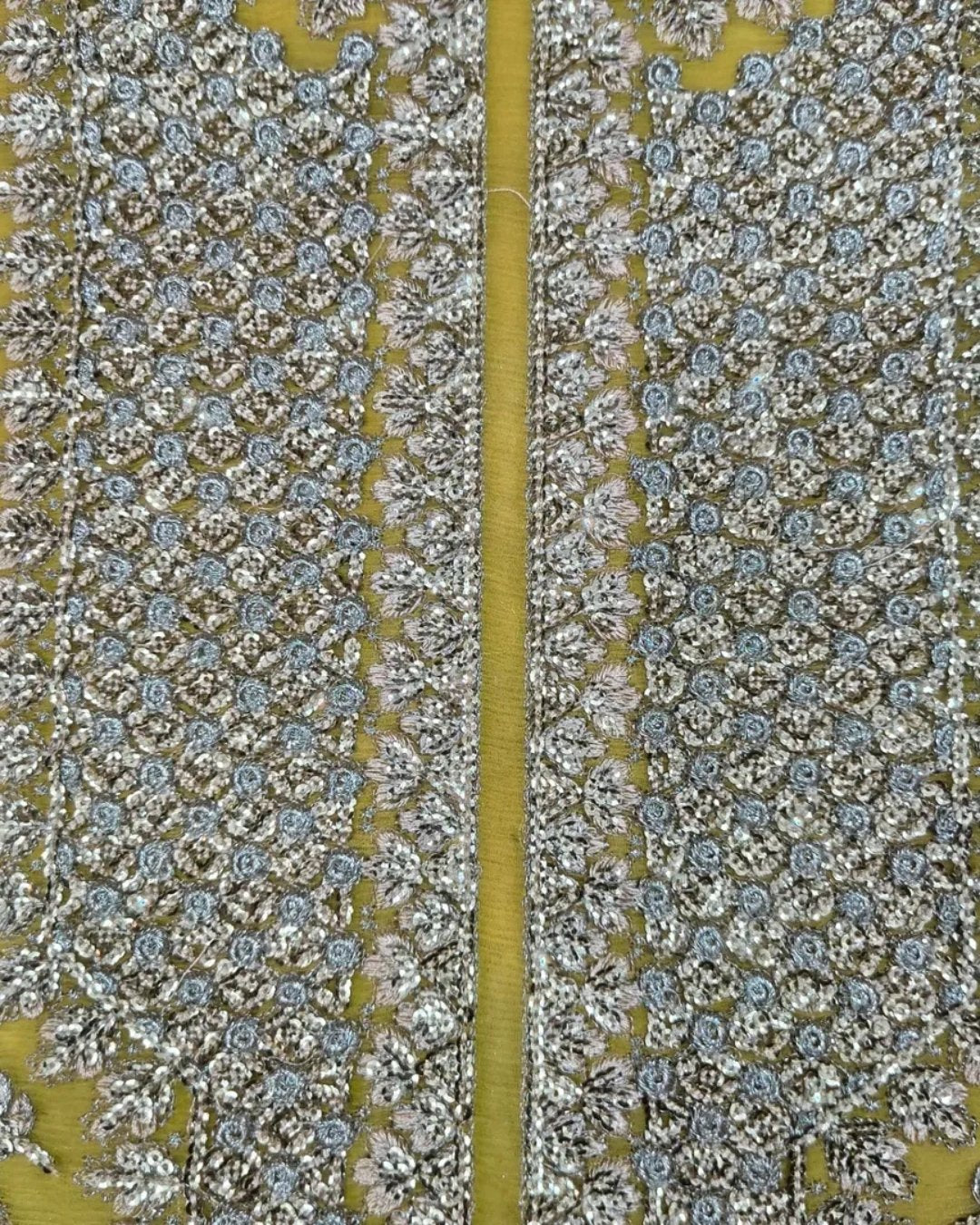 Chiffon embroided two piece suit image 7