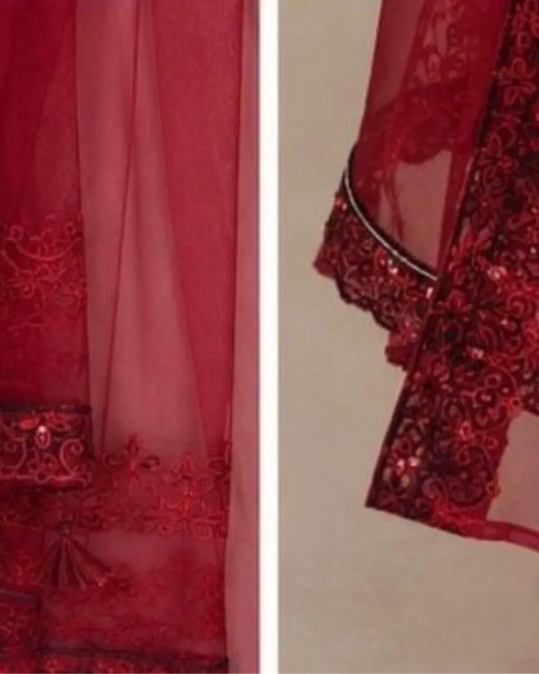 Cotton silk embroided three piece suit image 4
