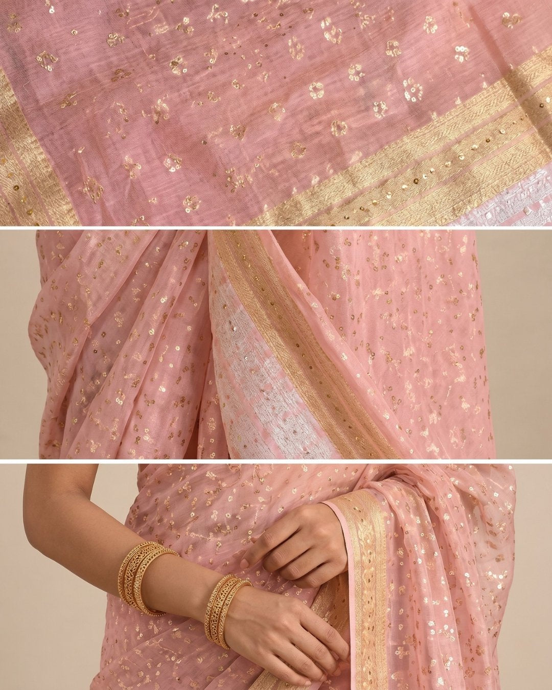 Bomber chiffon saree image 2