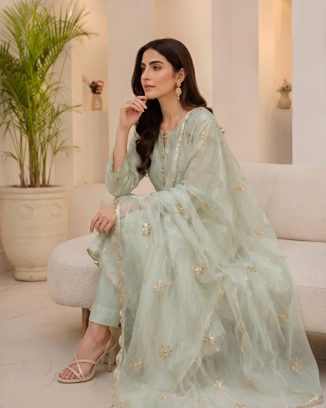 Bana Dora fabric with zari slub image 5