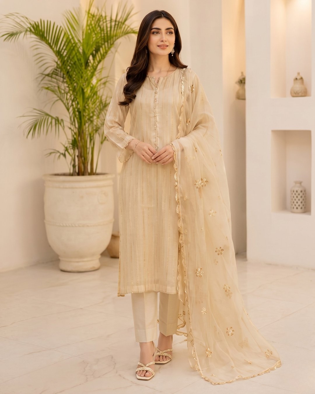 Bana Dora fabric with zari slub image 6