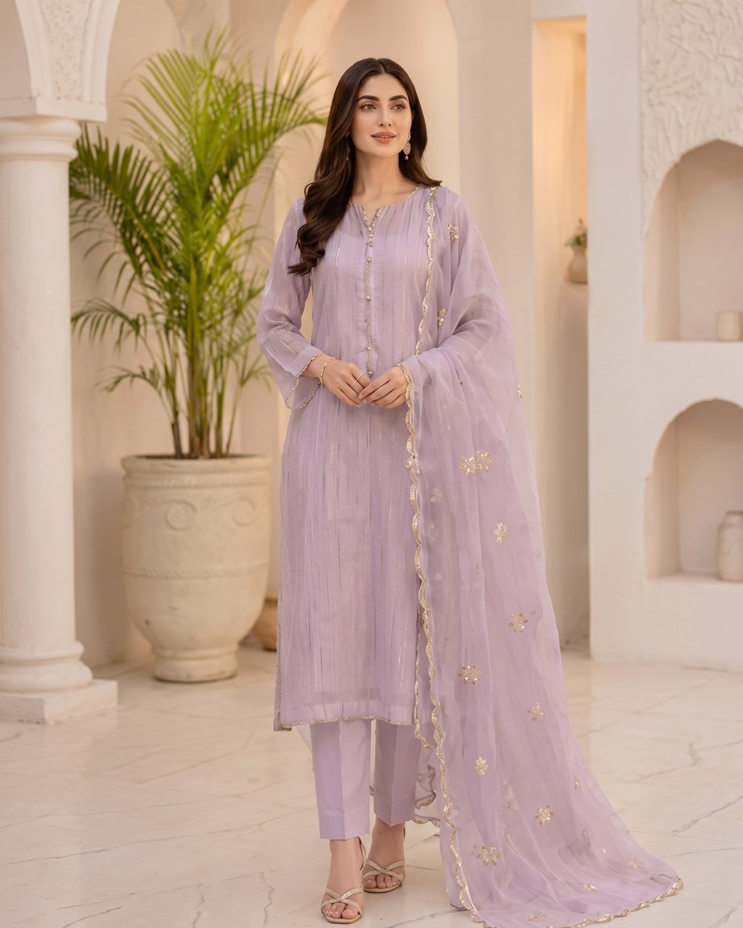 Bana Dora fabric with zari slub image 4