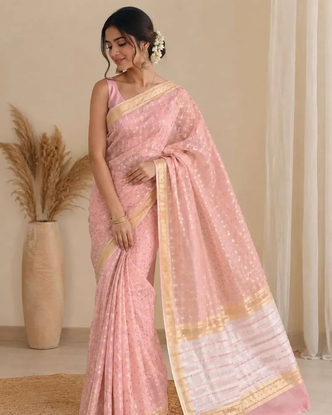 Bomber chiffon saree image 1