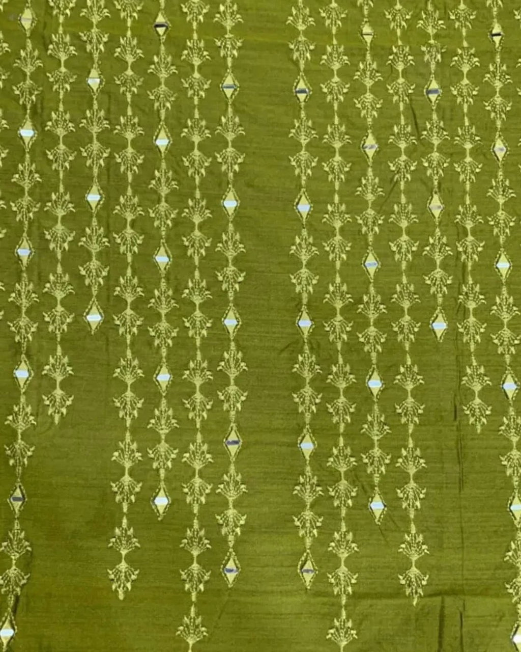 Cotton silk embroided 2 piece with mirror work image 3