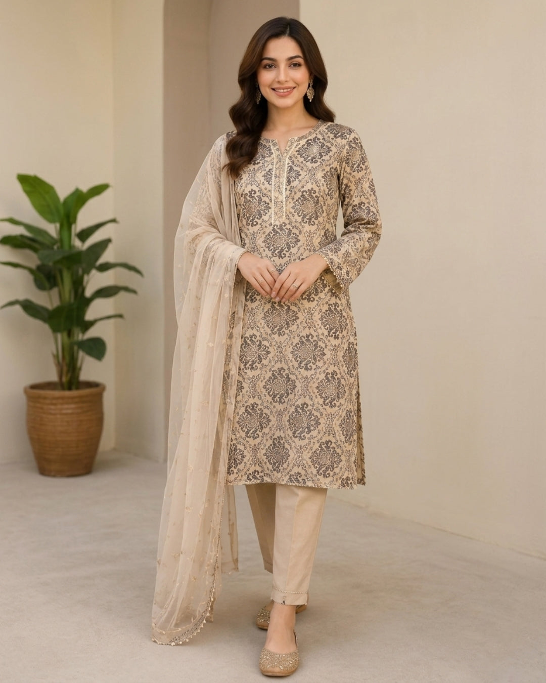 2 piece cotton suit