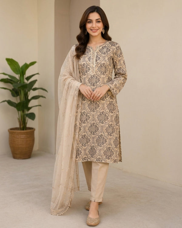 2 piece cotton suit