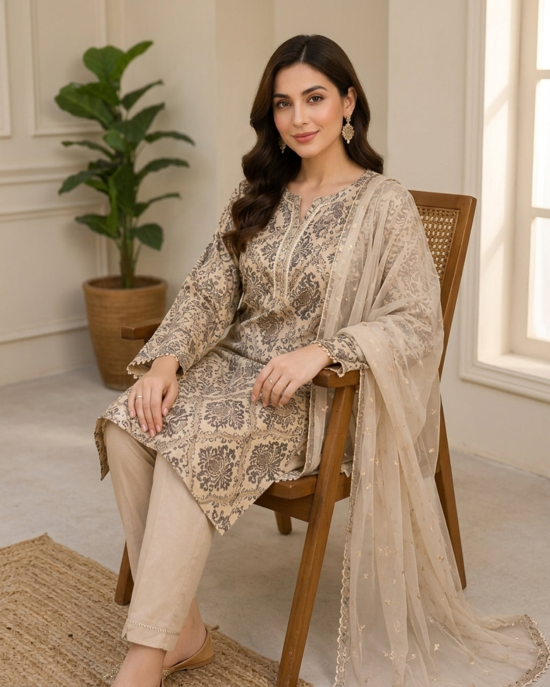 2 piece cotton suit