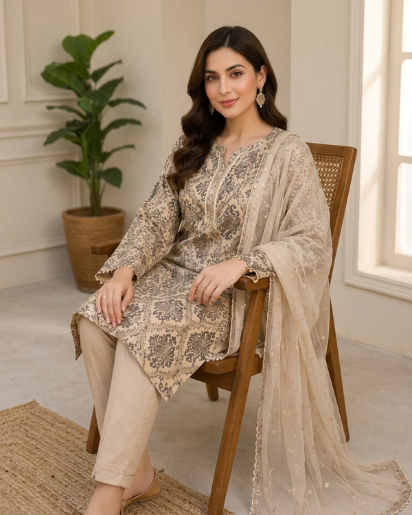 2 piece cotton suit