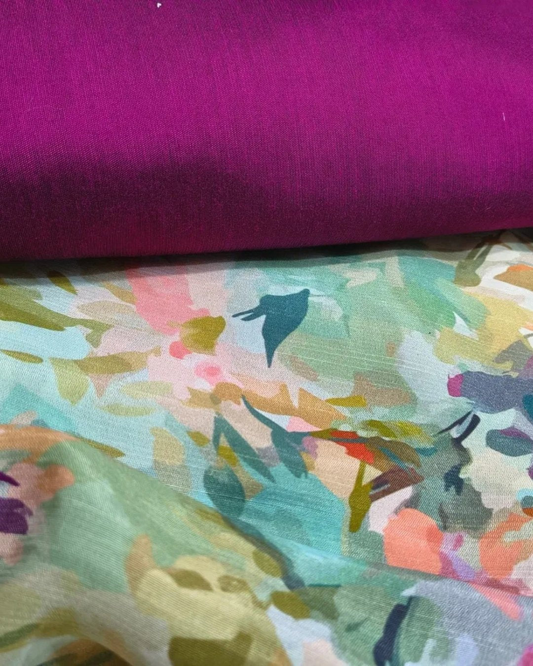 Raw silk viscose printed three piece suit image 2