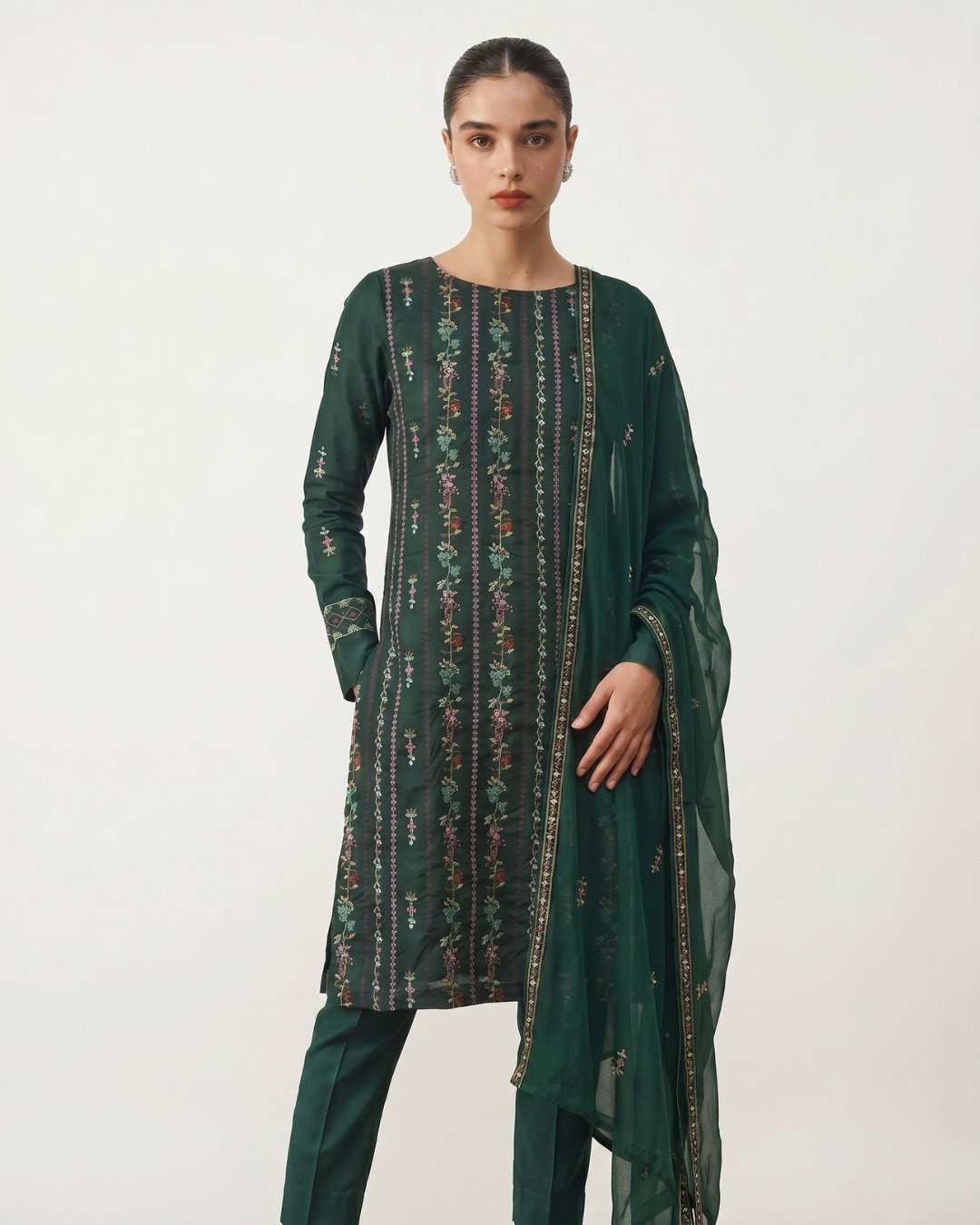 3 piece lawn suit image 1