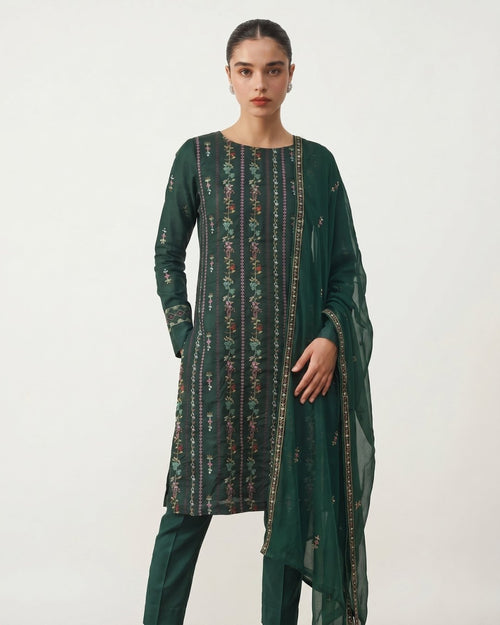 3 piece lawn suit image 1