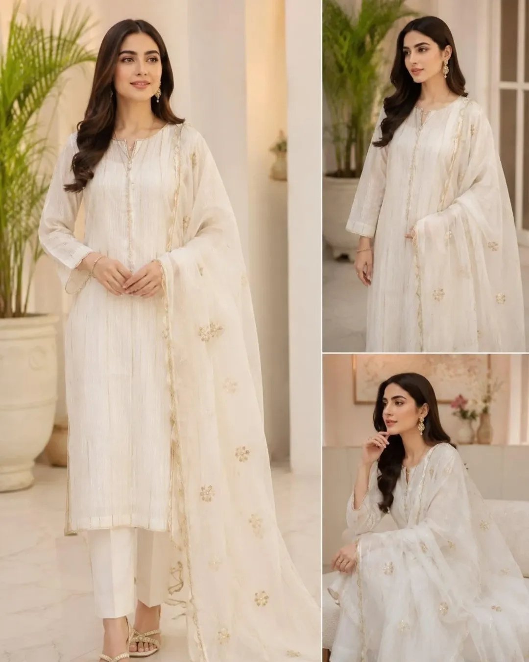 Bana Dora fabric with zari slub image 1