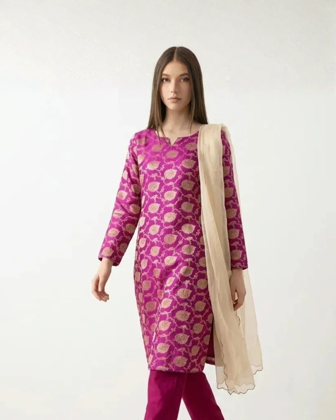 Banarsi jamawaar Suit image 2