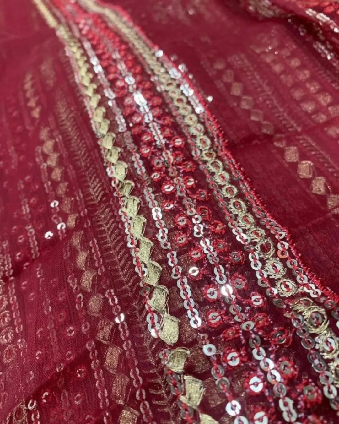 Chiffon embroidery 3 pcs suit image 3