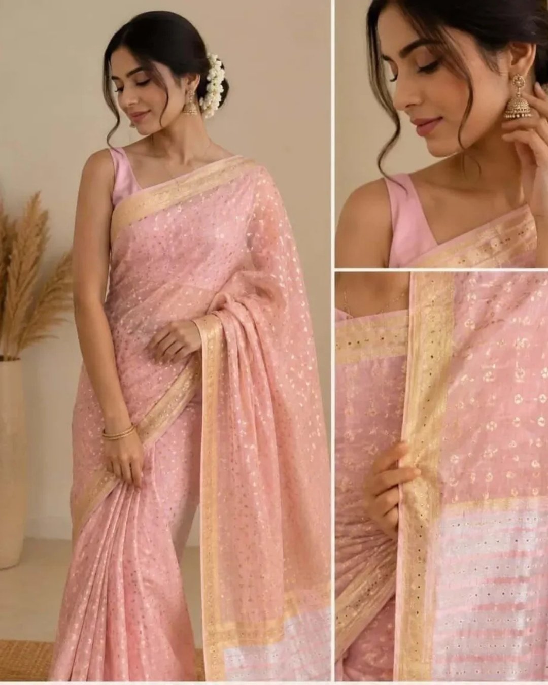 Bomber chiffon saree image 3